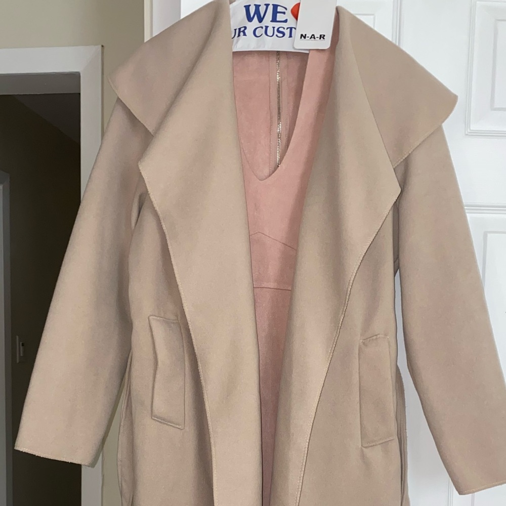 NEW AGE REBEL drape long trench coat